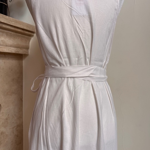 Andie Swim White Linen Sleeveless V Neck Wrap Maxi Womens Size M Swim Cover Up - Picture 4 of 15